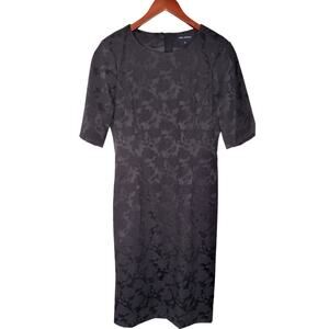 Pink Tartan Floral Textured Mis Sleeve Modest Dress